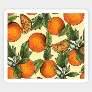 Vintage Orange Yellow Green Oranges Throw Pillow Shirt Home Goods Phone Case Sticker